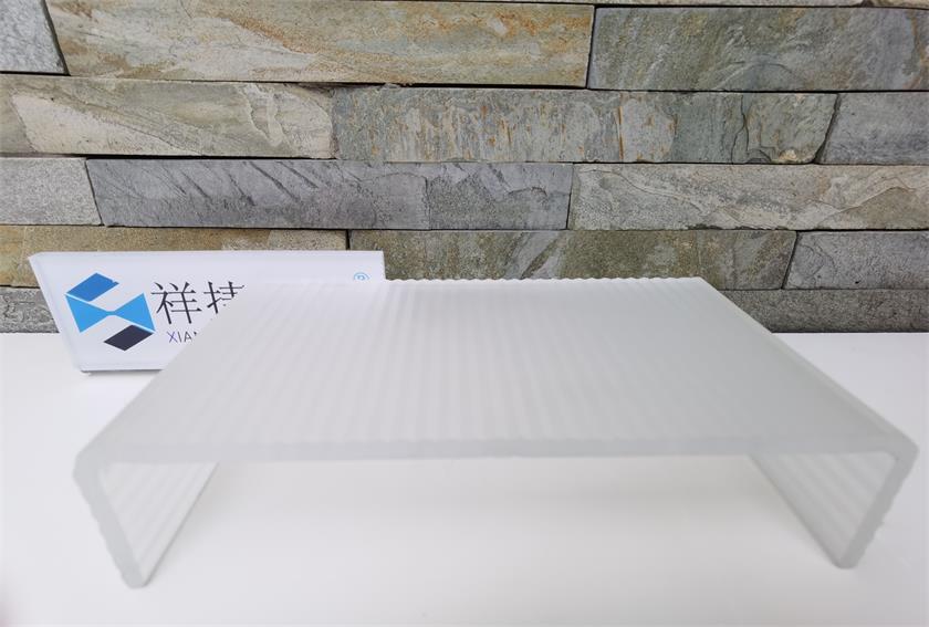 超白条纹蒙砂U型玻璃 超白条纹蒙砂U型玻璃